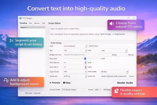Portable Text to Speech Studio 2.0.0