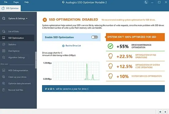 Portable Auslogics SSD Optimizer 2.2.0.6 Mulilingual