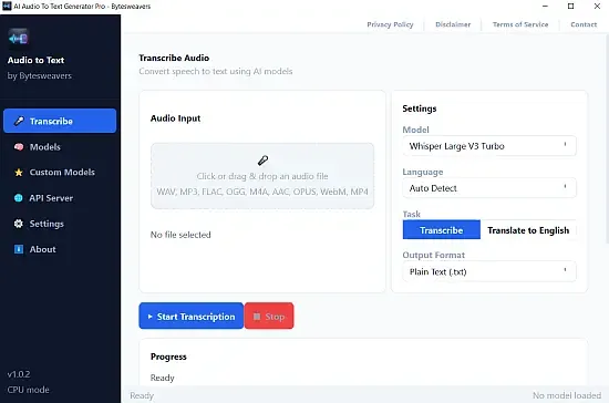 Portable AI Audio To Text Generator Pro 1.0.2
